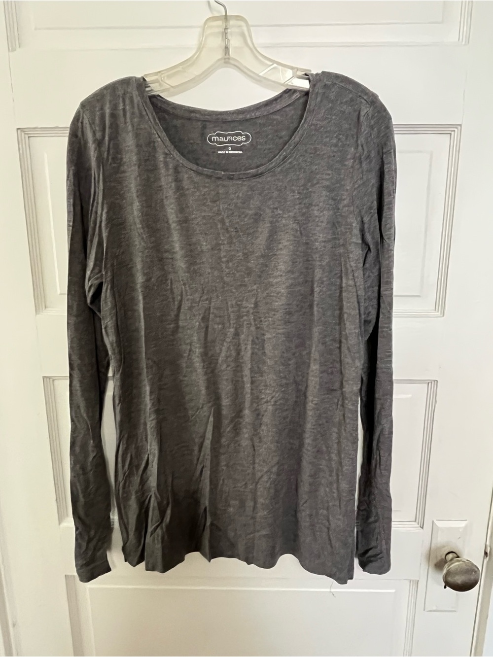 Maurices Charcoal Gray Long Sleeve Tee